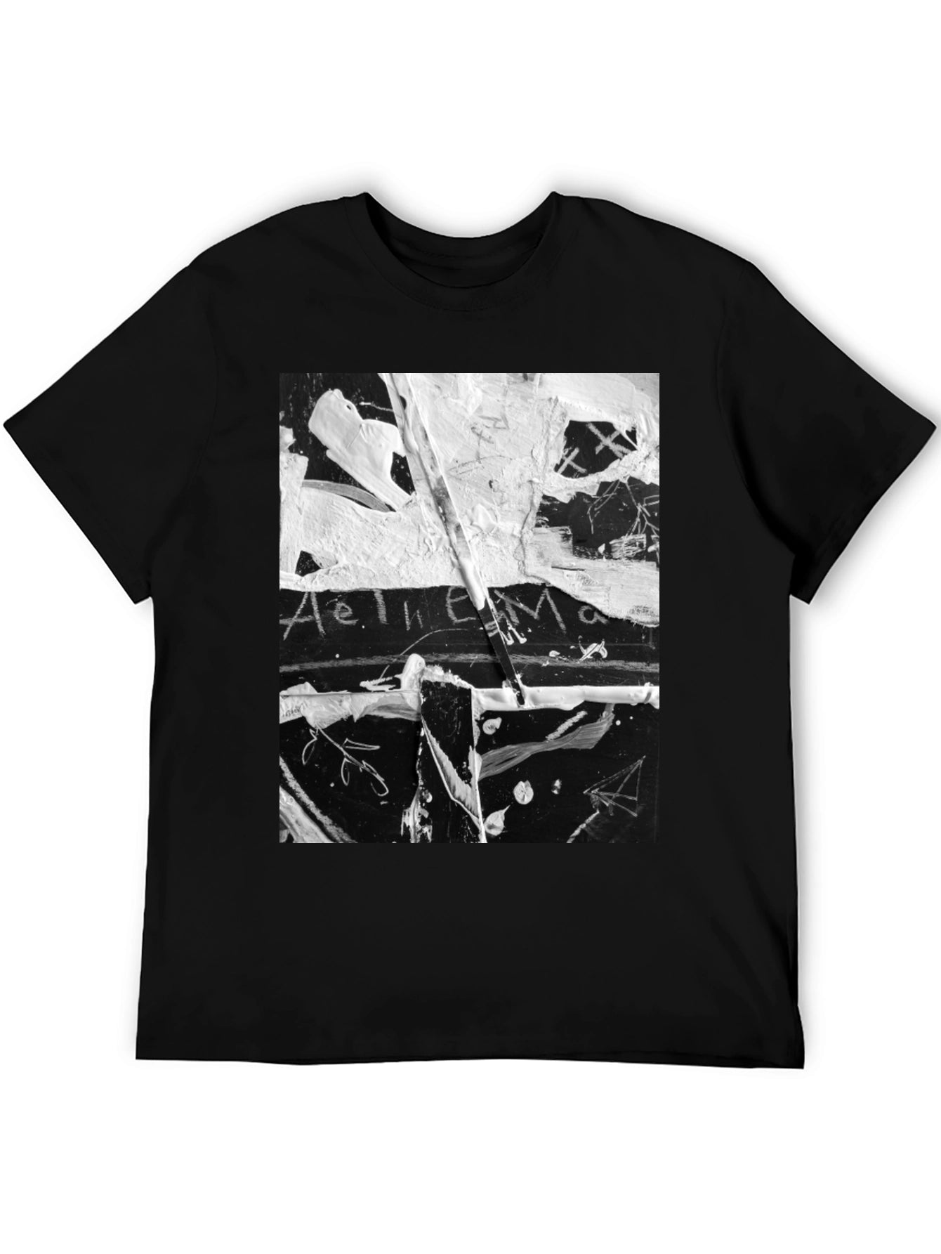Abstract Art Black T-Shirt: Unique Graphic Tee