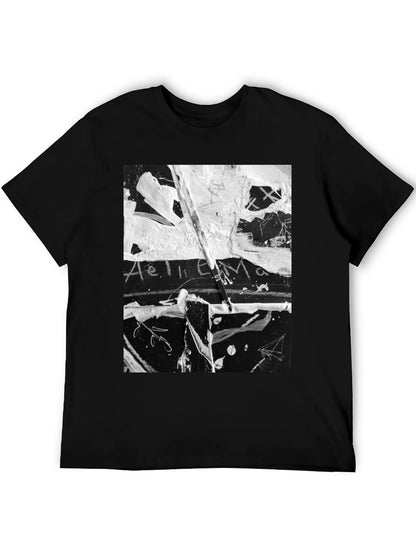 Abstract Art Black T-Shirt: Unique Graphic Tee