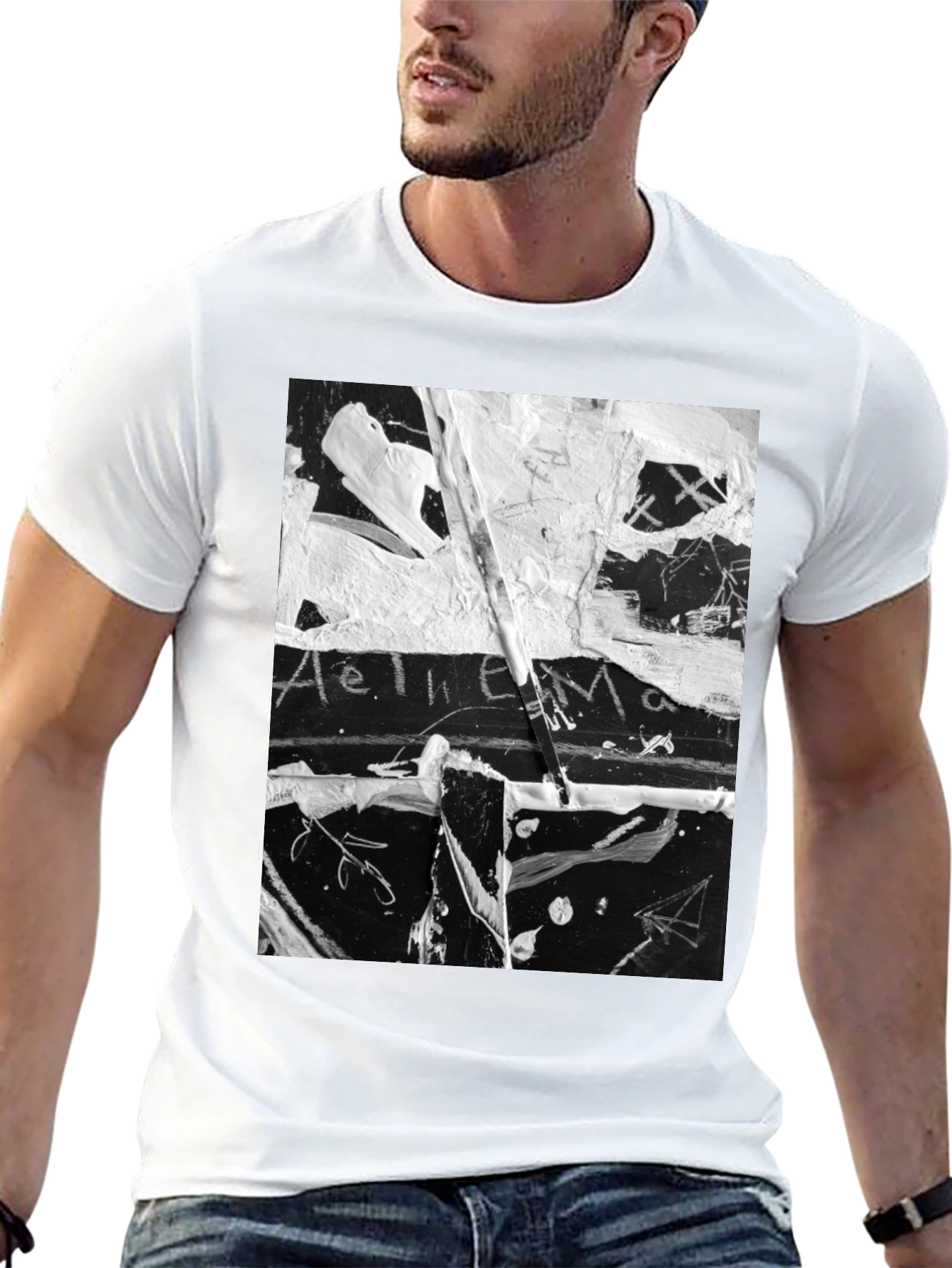 Abstract Art Black T-Shirt: Unique Graphic Tee