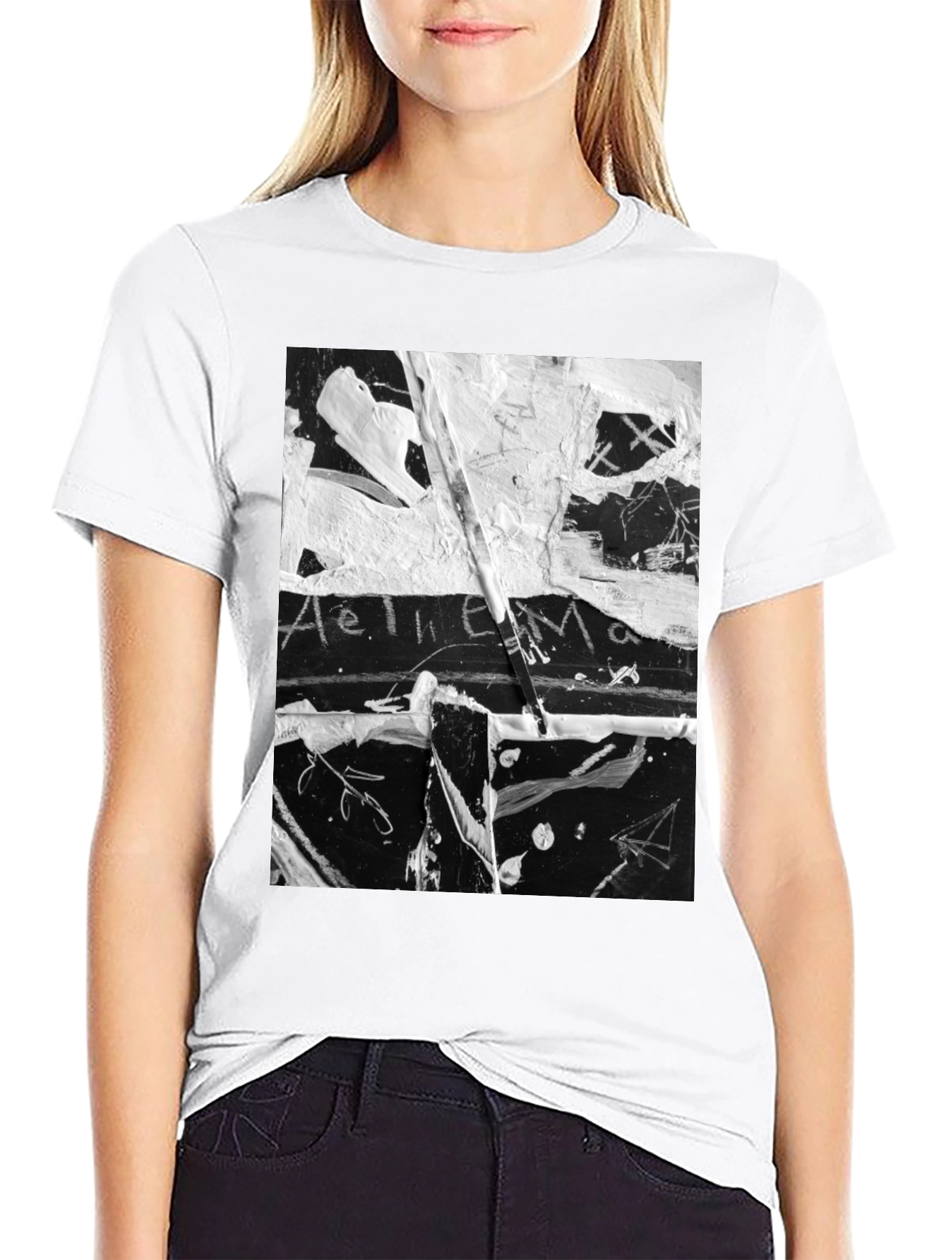 Abstract Art Black T-Shirt: Unique Graphic Tee