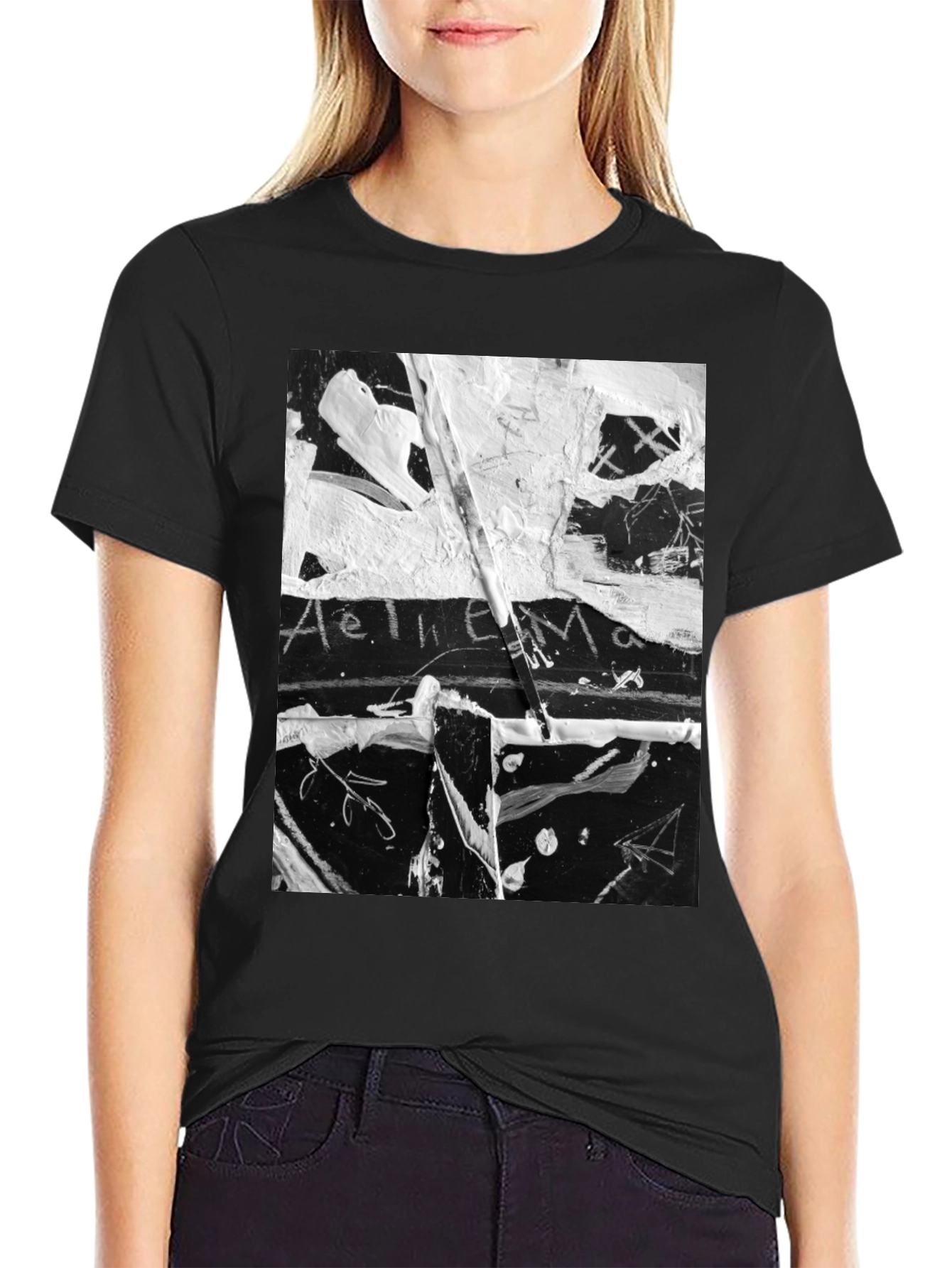 Abstract Art Black T-Shirt: Unique Graphic Tee