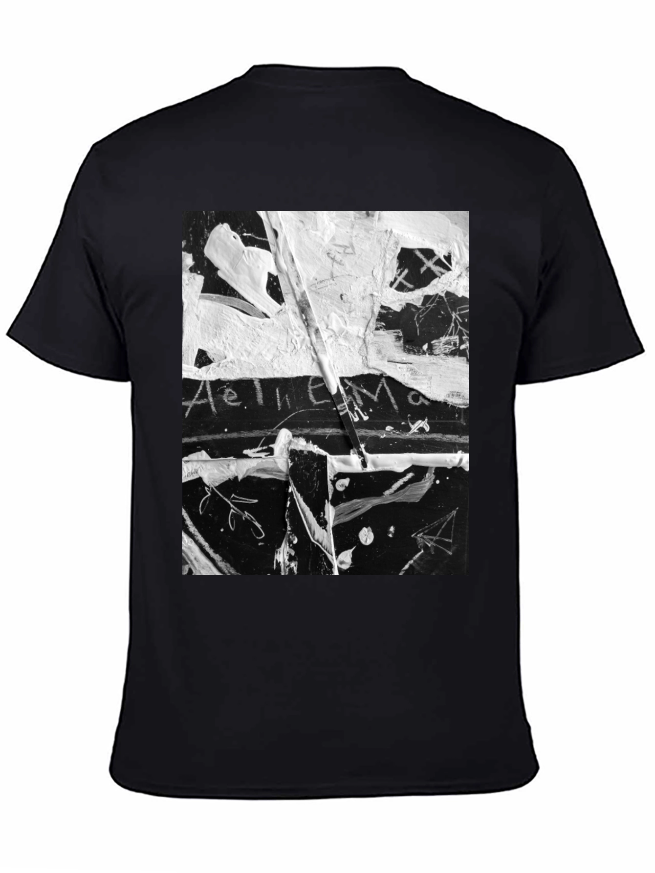 Abstract Art Black T-Shirt: Unique Graphic Tee