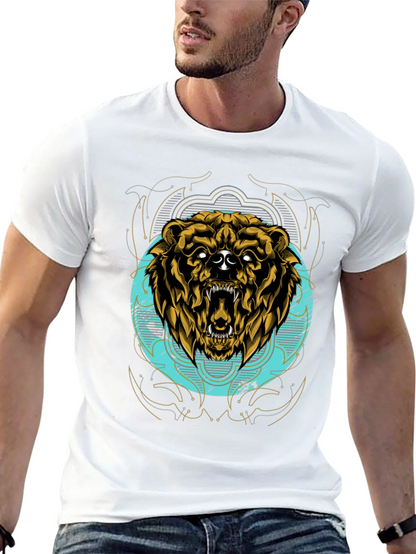 Grizzly Bear Graphic Tee - Mens Black T-Shirt