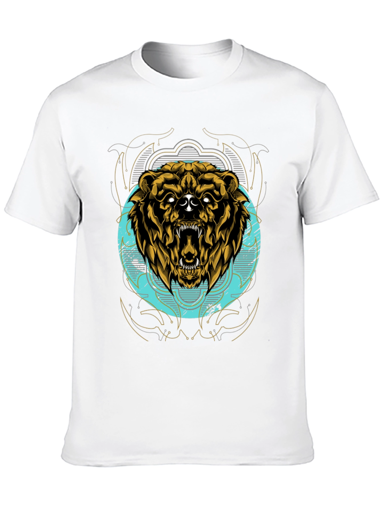 Grizzly Bear Graphic Tee - Mens Black T-Shirt