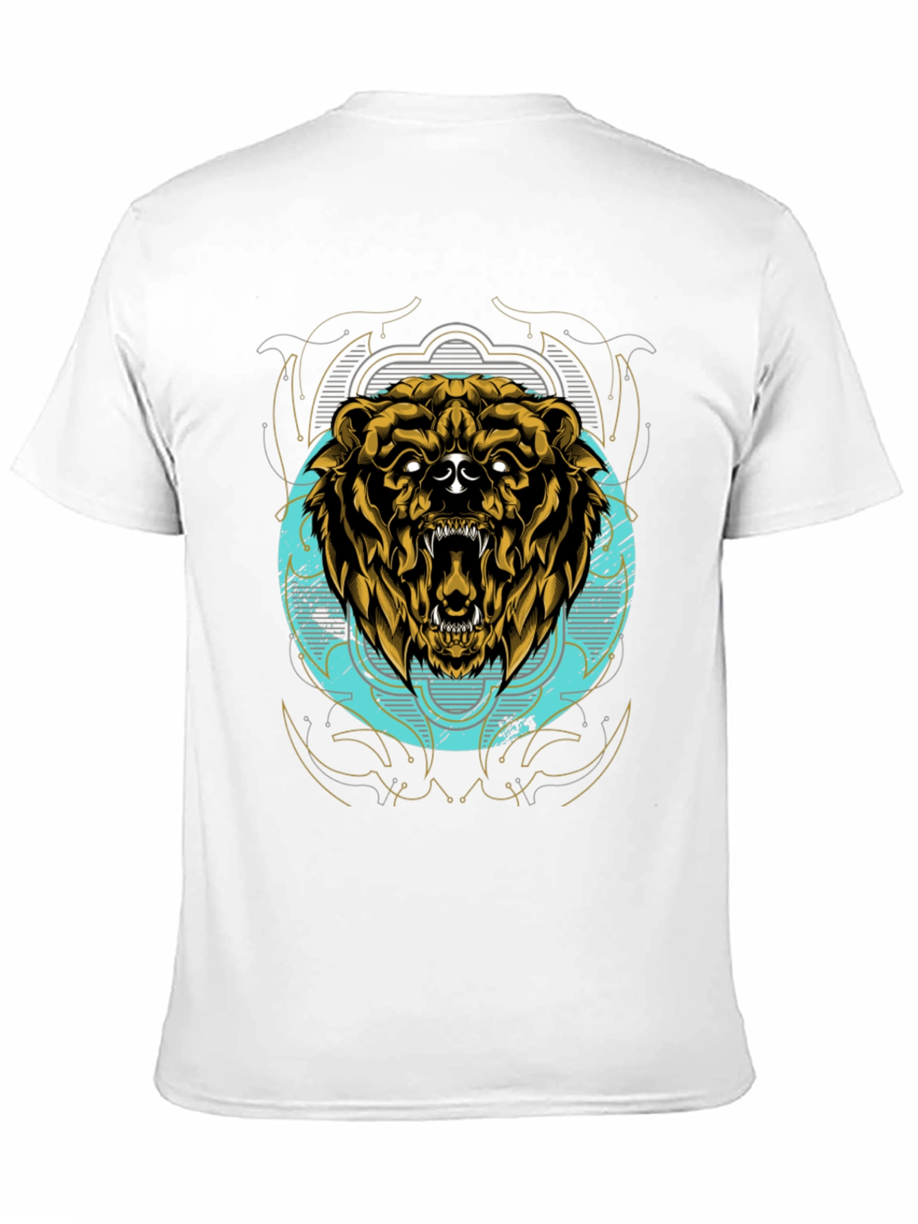 Grizzly Bear Graphic Tee - Mens Black T-Shirt