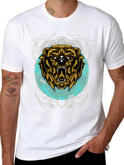 Grizzly Bear Graphic Tee - Mens Black T-Shirt