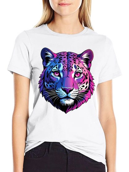 Neon Leopard Graphic Tee - Mens Black T-Shirt