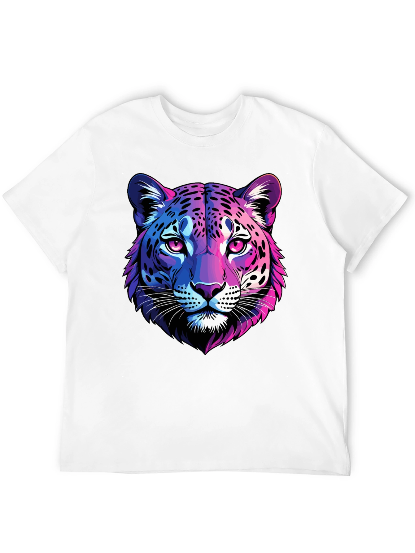 Neon Leopard Graphic Tee - Mens Black T-Shirt