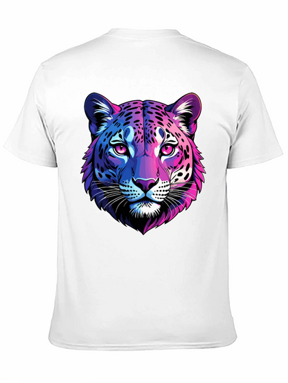 Neon Leopard Graphic Tee - Mens Black T-Shirt
