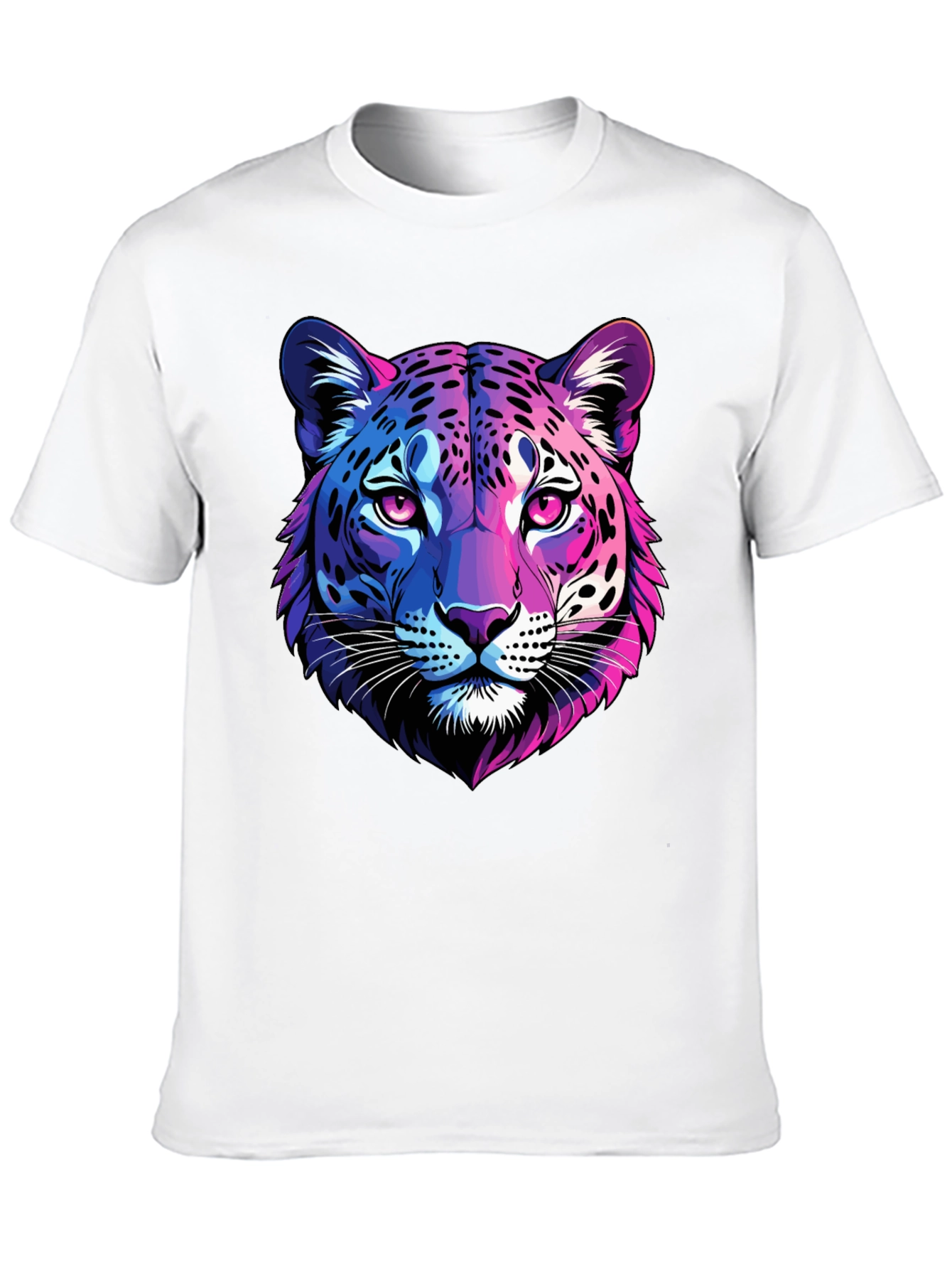 Neon Leopard Graphic Tee - Mens Black T-Shirt