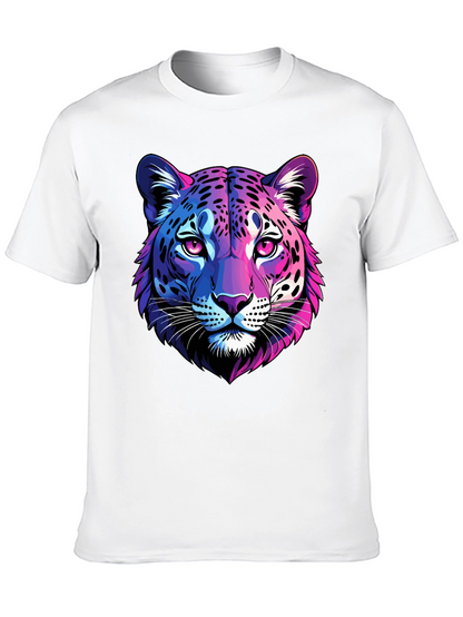 Neon Leopard Graphic Tee - Mens Black T-Shirt
