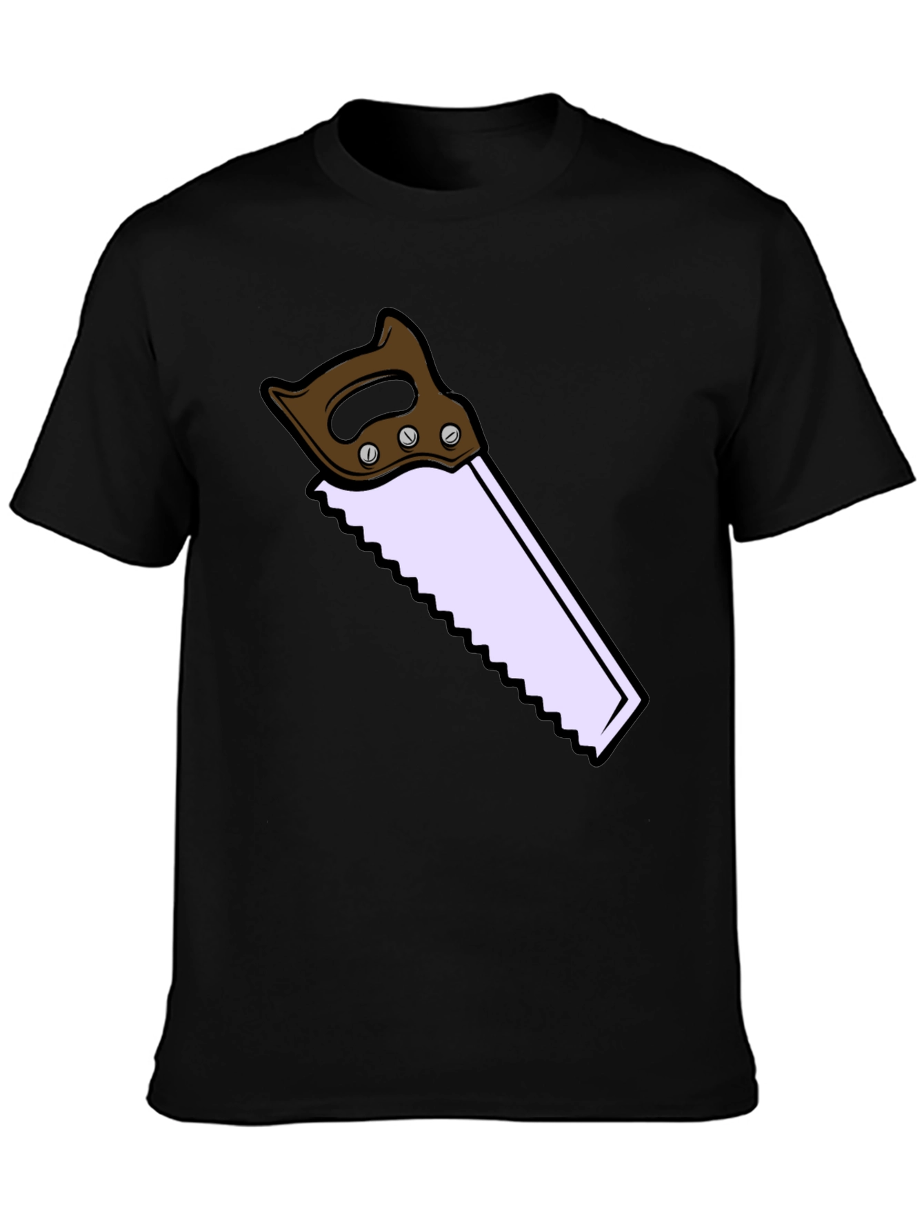 Novelty Saw Graphic T-Shirt - Black