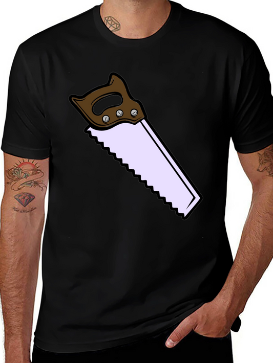 Novelty Saw Graphic T-Shirt - Black