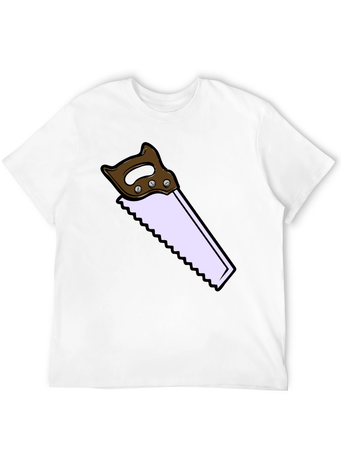 Novelty Saw Graphic T-Shirt - Black