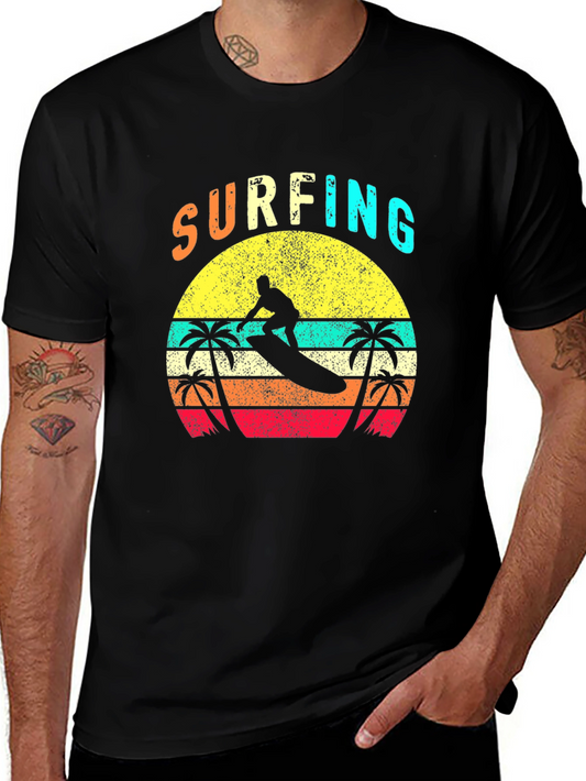 Retro Surfing T-Shirt - Vintage Summer Vibes