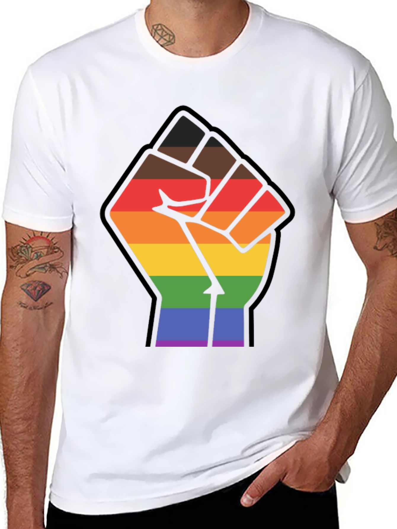Pride Fist Black T-Shirt