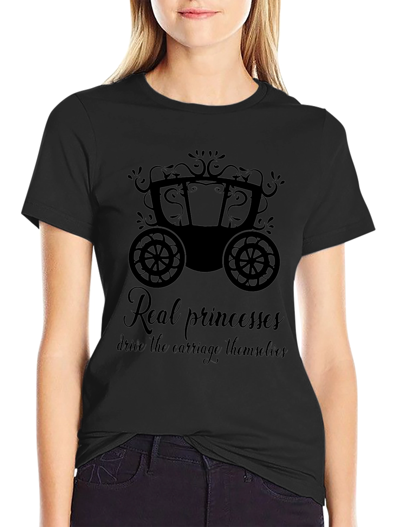 Princess Carriage Graphic Tee - Empowerment T-Shirt