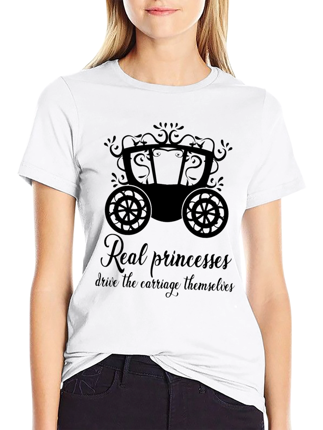 Princess Carriage Graphic Tee - Empowerment T-Shirt