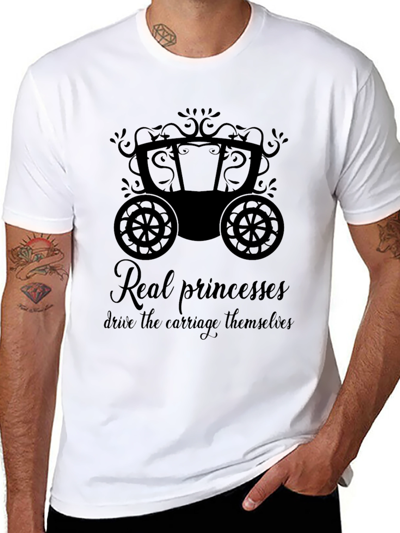 Princess Carriage Graphic Tee - Empowerment T-Shirt