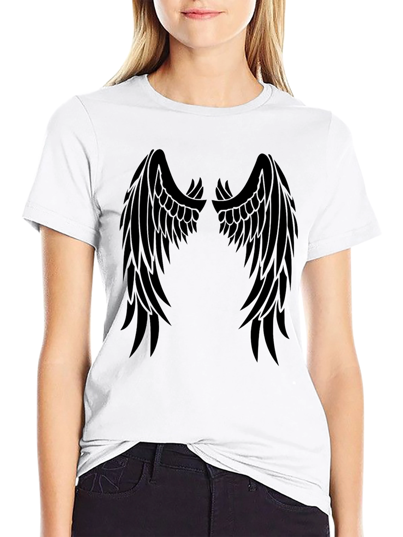 Angel Wings Graphic T-Shirt - Black Tee