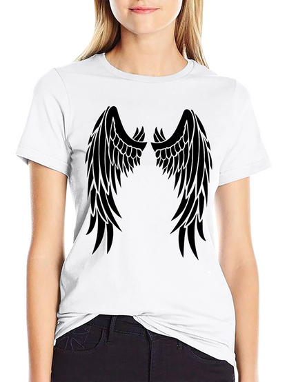 Angel Wings Graphic T-Shirt - Black Tee