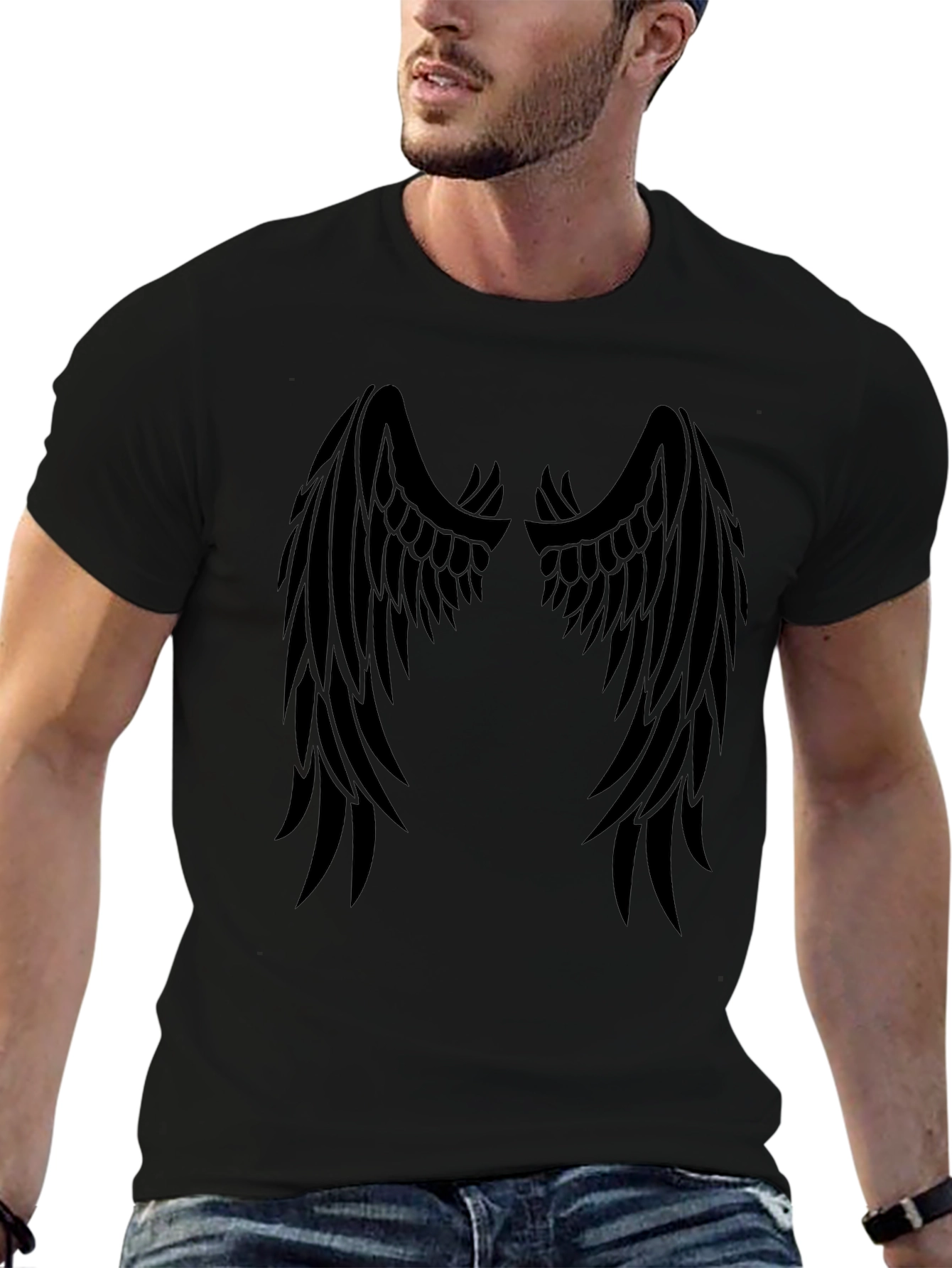 Angel Wings Graphic T-Shirt - Black Tee