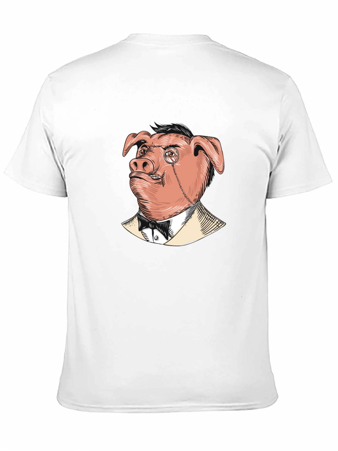 Pig in Suit Graphic Tee - Mens Black T-Shirt