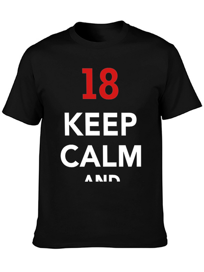 Keep Calm 18th Birthday T-Shirt - Black
