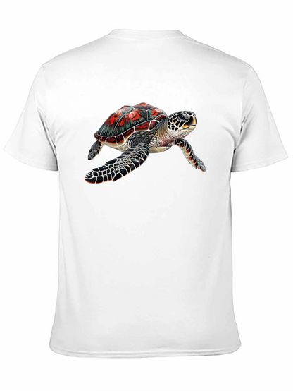 Sea Turtle Graphic Tee - Black Cotton Comfort