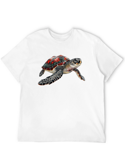 Sea Turtle Graphic Tee - Black Cotton Comfort
