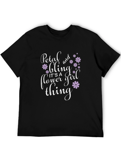 Petal and Bling Flower Girl T-Shirt
