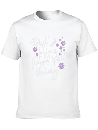 Petal and Bling Flower Girl T-Shirt