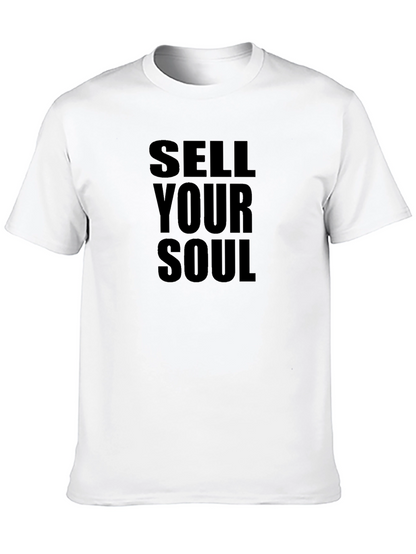 Sell Your Soul Black Graphic Tee - Edgy Style