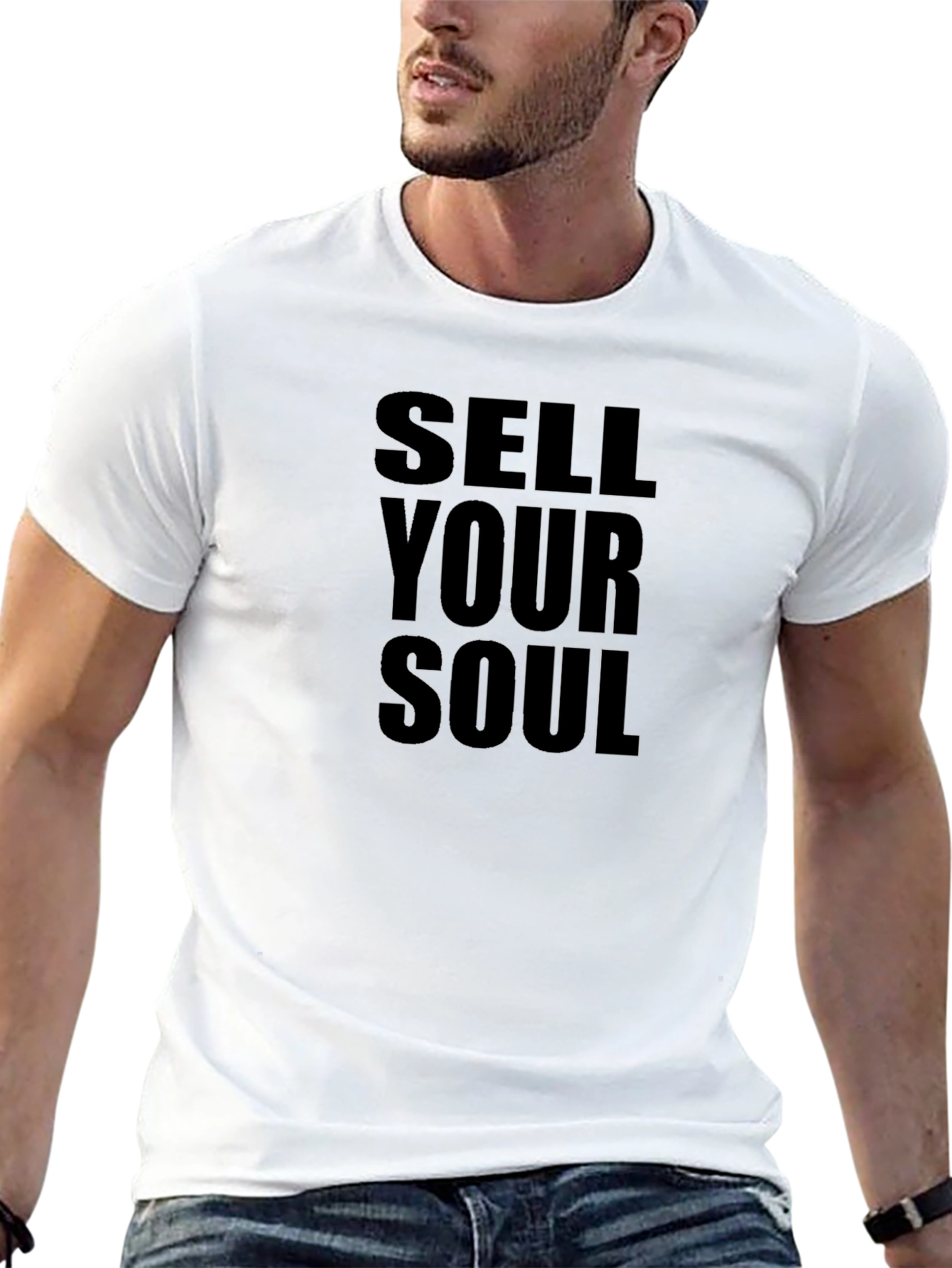 Sell Your Soul Black Graphic Tee - Edgy Style