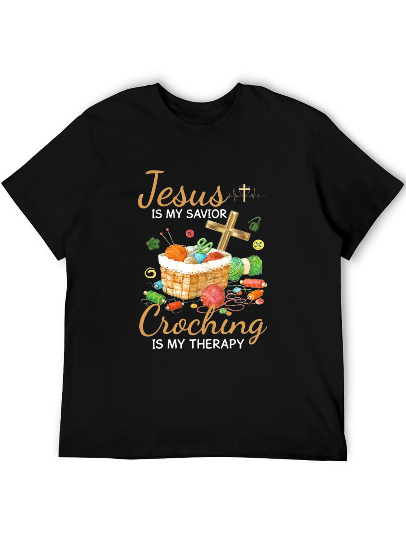 Jesus is My Savior Crochet Therapy T-Shirt