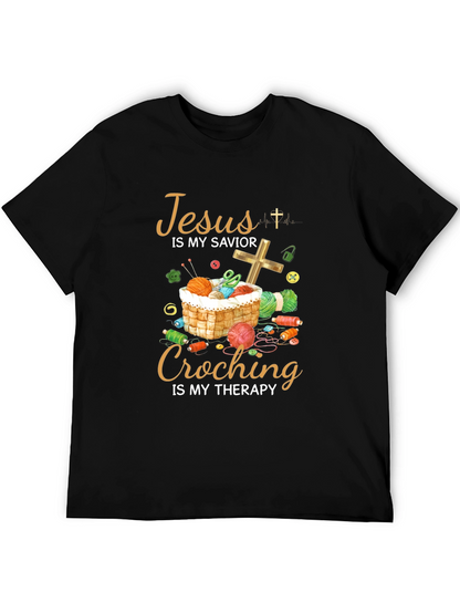 Jesus is My Savior Crochet Therapy T-Shirt