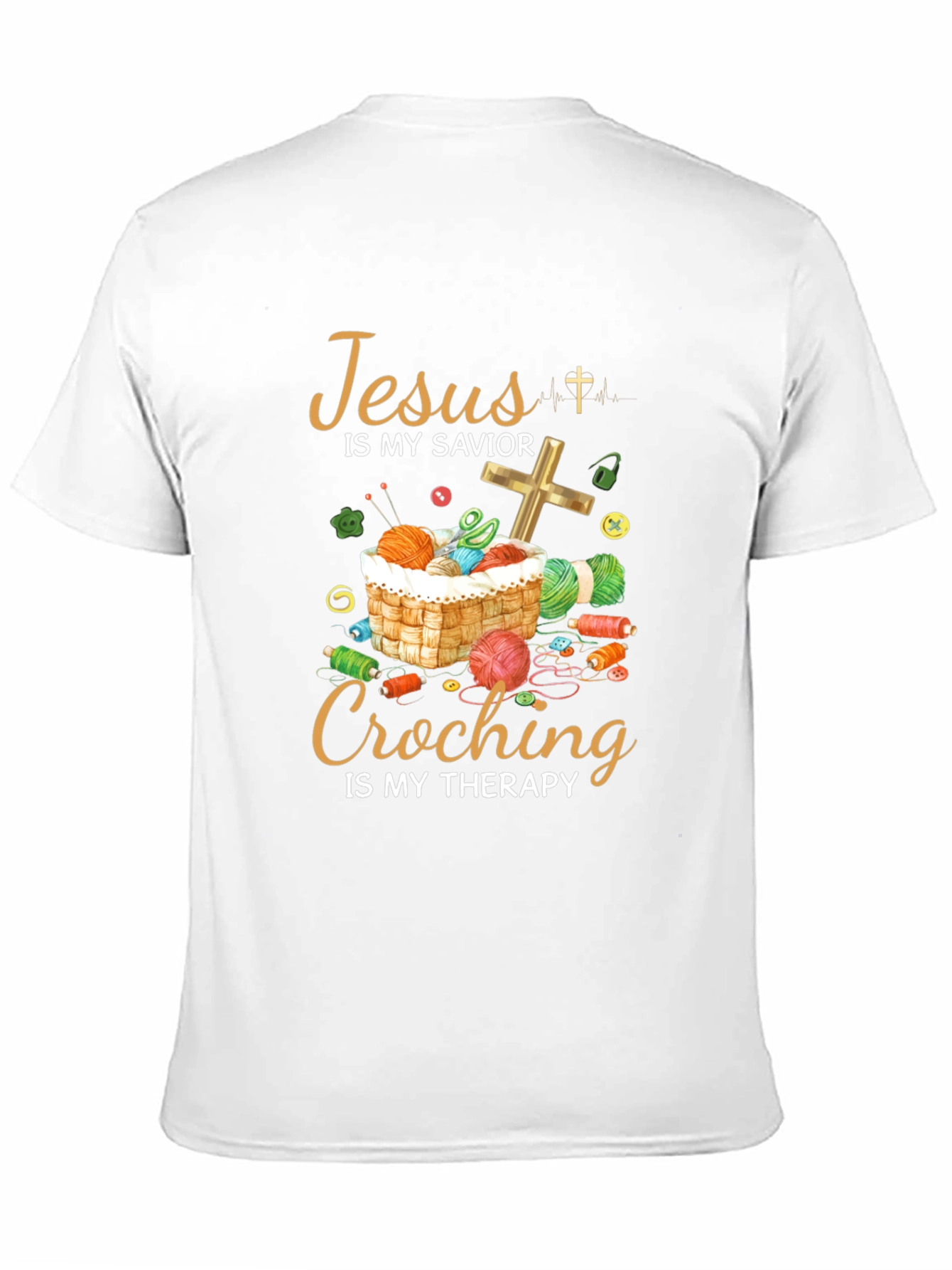 Jesus is My Savior Crochet Therapy T-Shirt