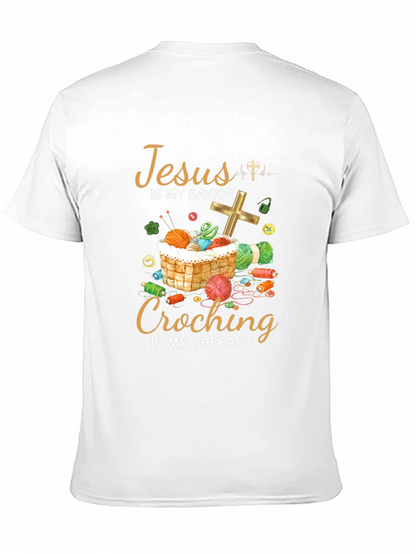 Jesus is My Savior Crochet Therapy T-Shirt