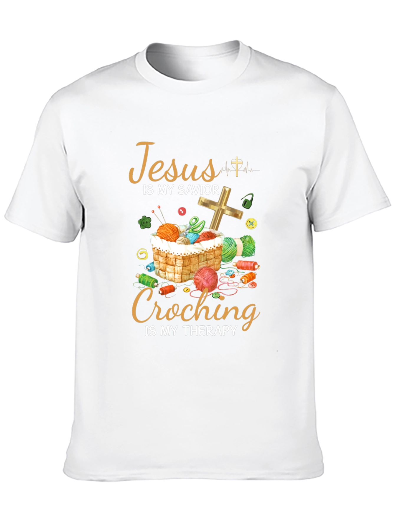Jesus is My Savior Crochet Therapy T-Shirt