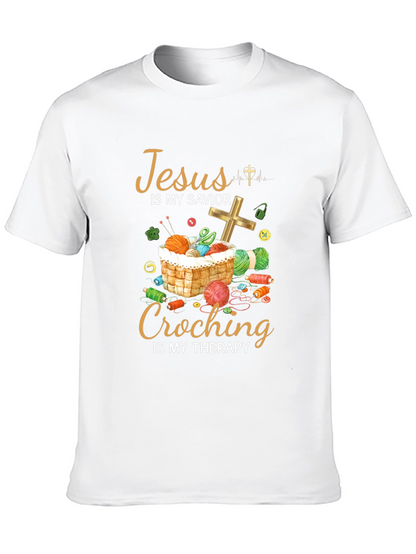 Jesus is My Savior Crochet Therapy T-Shirt