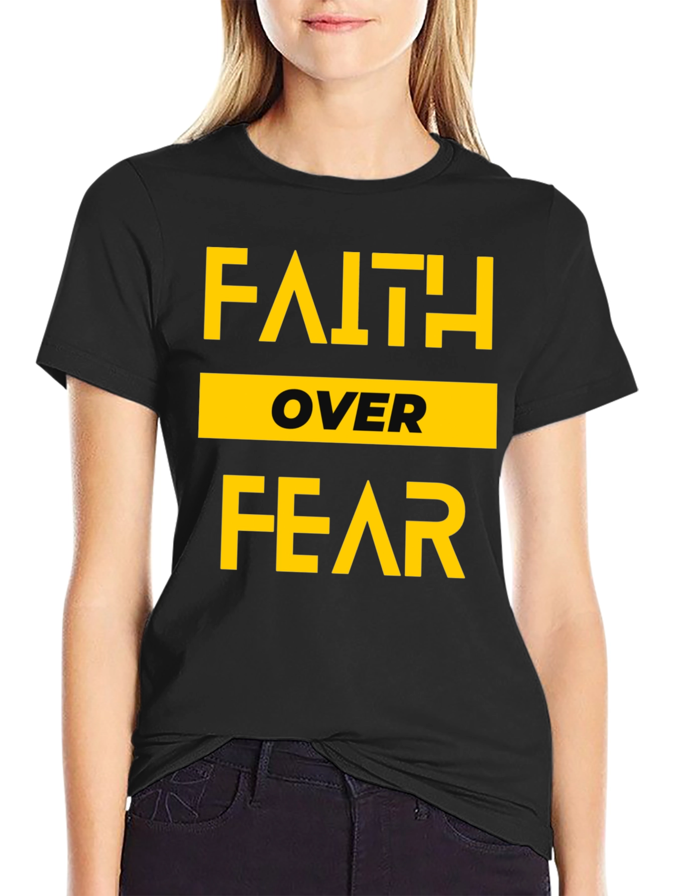 Faith Over Fear Graphic Tee - Black