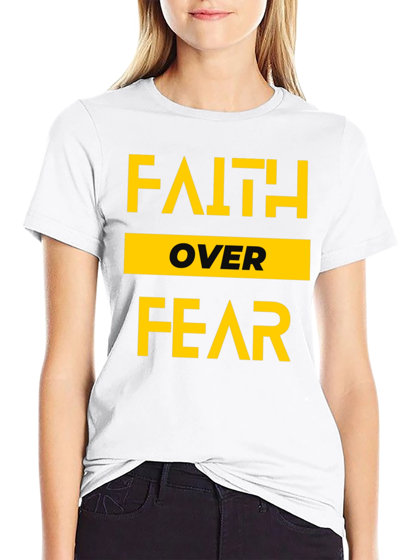 Faith Over Fear Graphic Tee - Black
