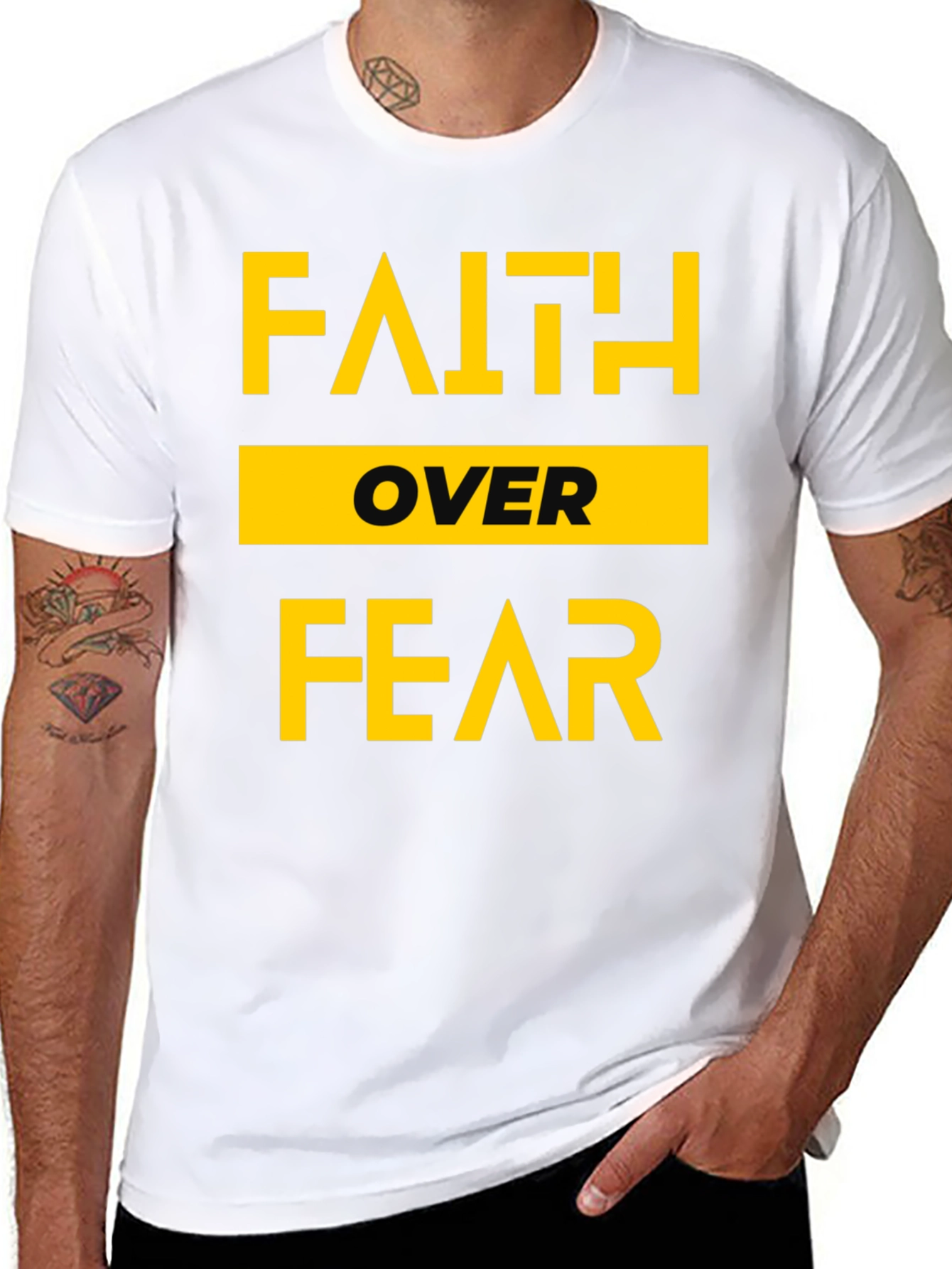 Faith Over Fear Graphic Tee - Black