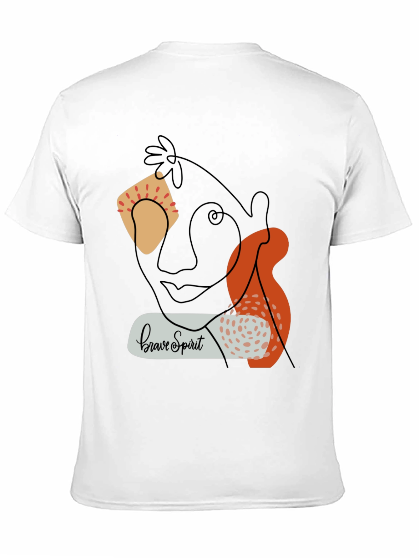 Brave Spirit Graphic Tee - Modern Abstract Design