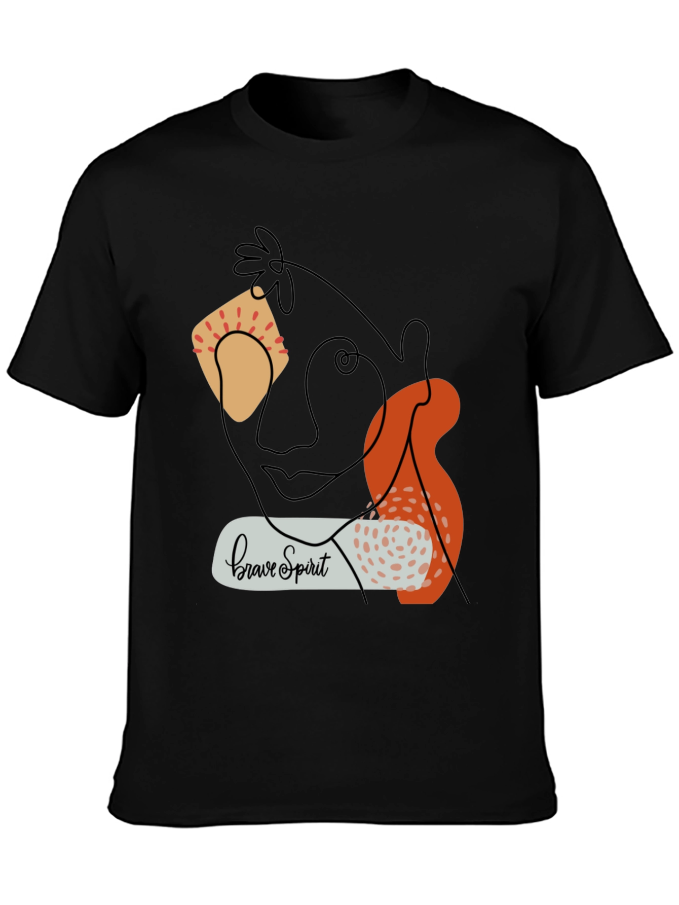Brave Spirit Graphic Tee - Modern Abstract Design