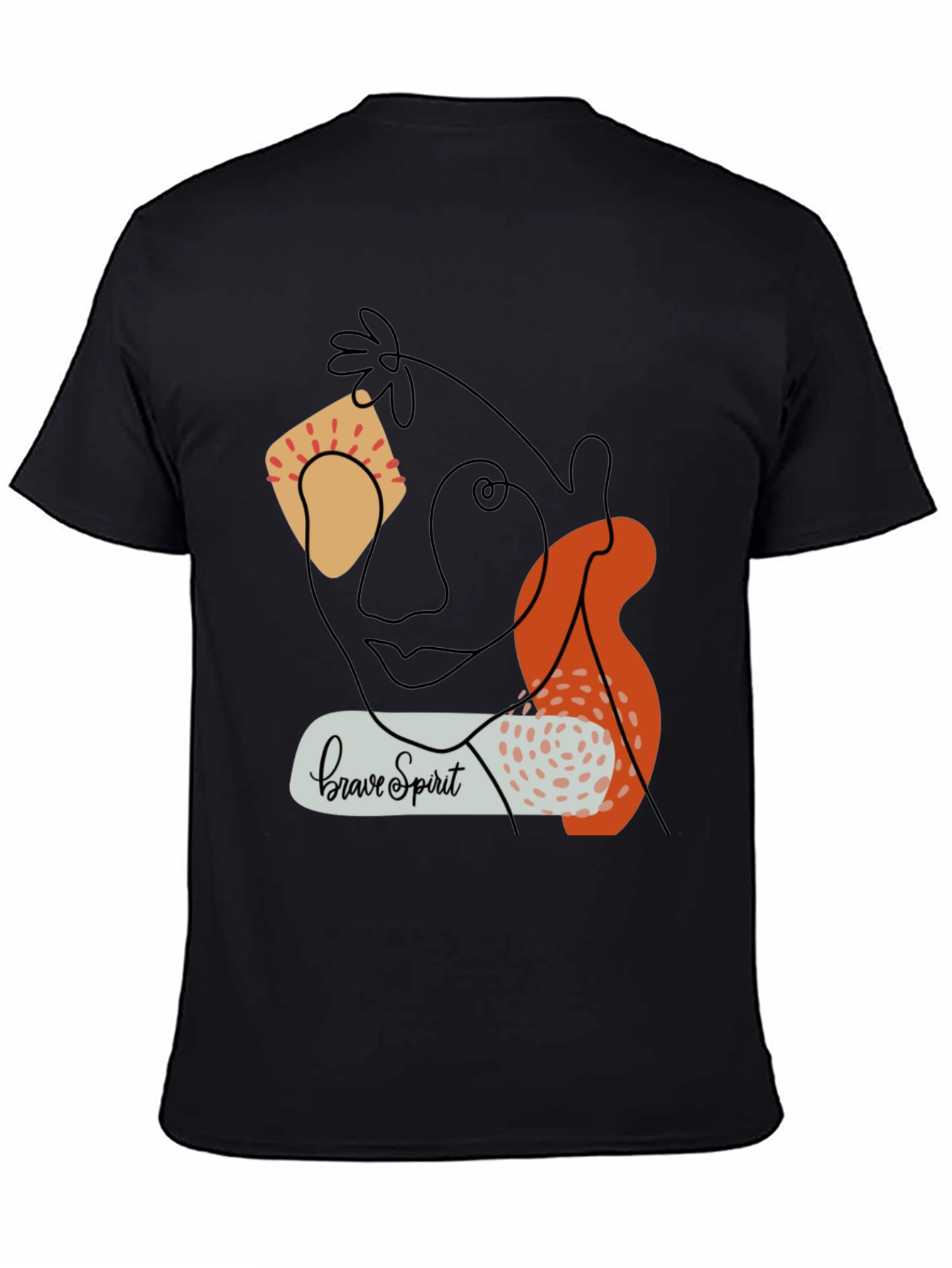 Brave Spirit Graphic Tee - Modern Abstract Design