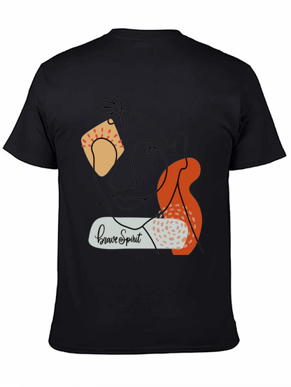 Brave Spirit Graphic Tee - Modern Abstract Design