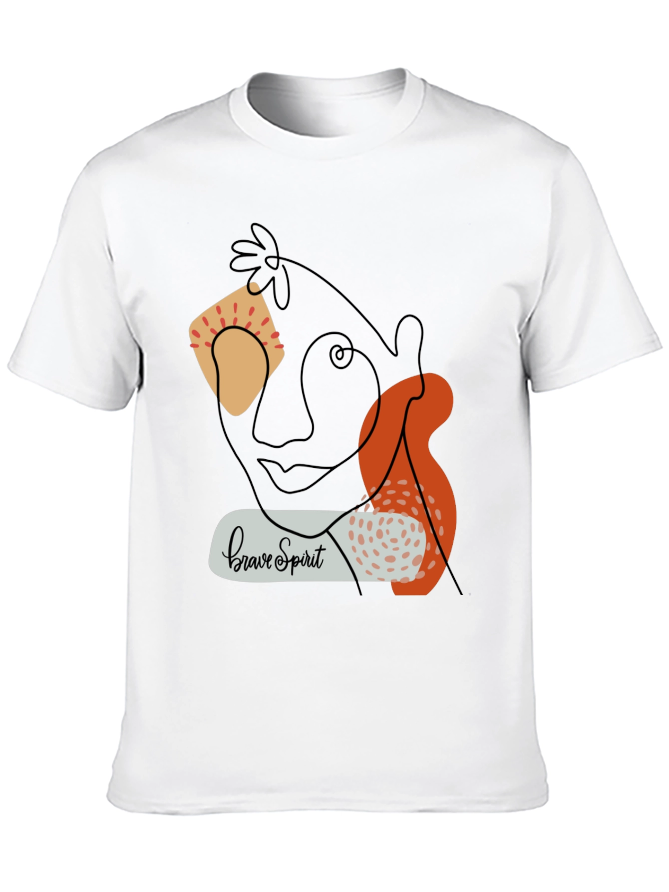 Brave Spirit Graphic Tee - Modern Abstract Design