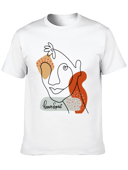 Brave Spirit Graphic Tee - Modern Abstract Design