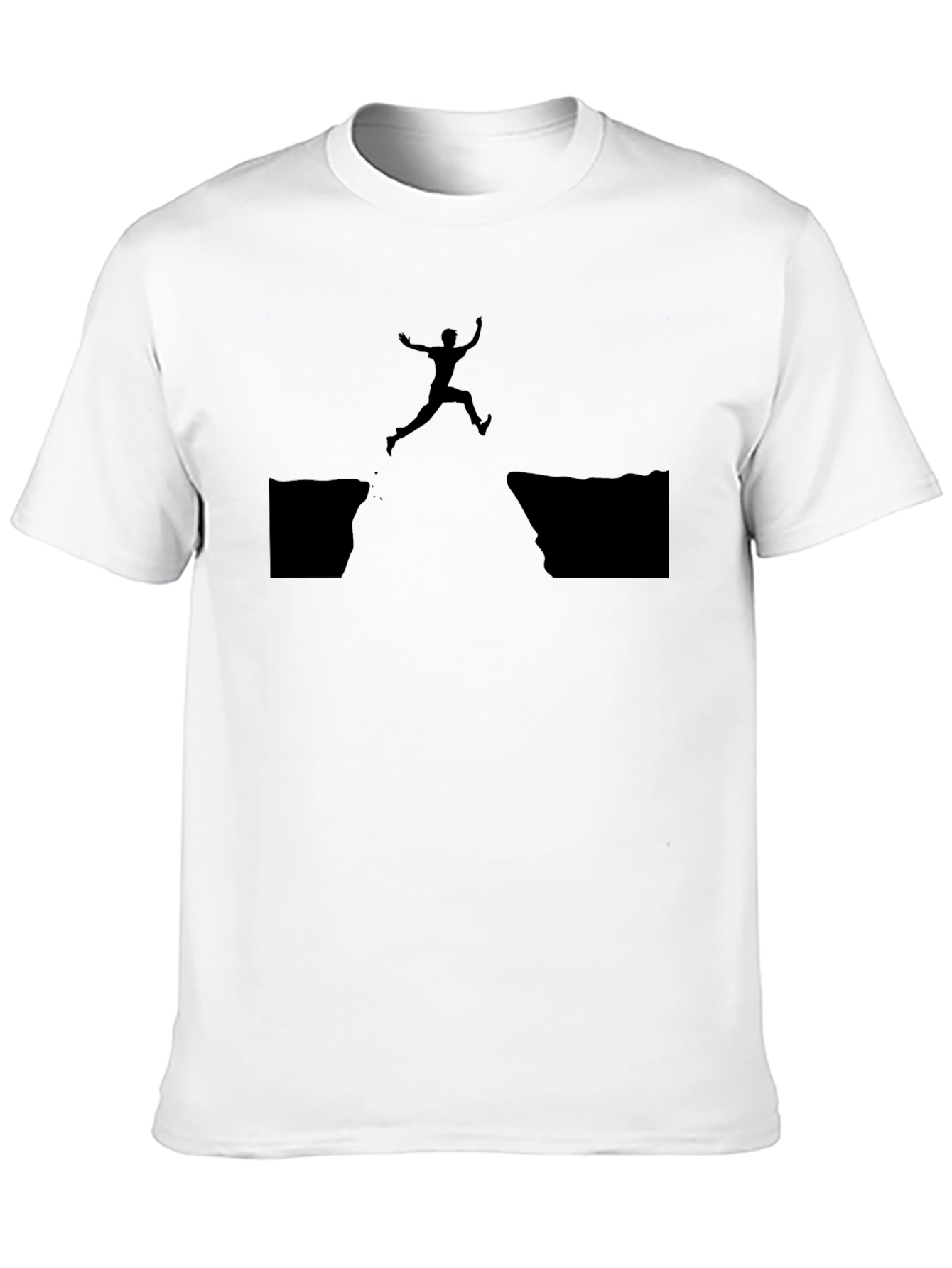 Leap of Faith Graphic Tee - Black Cotton T-Shirt